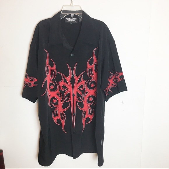 red flame shirt